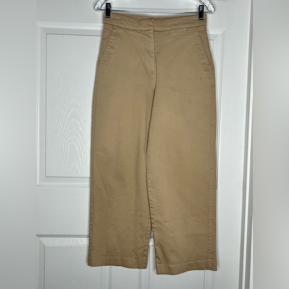 Aritzia The Group Babaton Khaki Cropped Pants Sz 4 - Picture 7 of 7